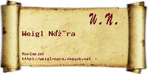 Weigl Nóra névjegykártya